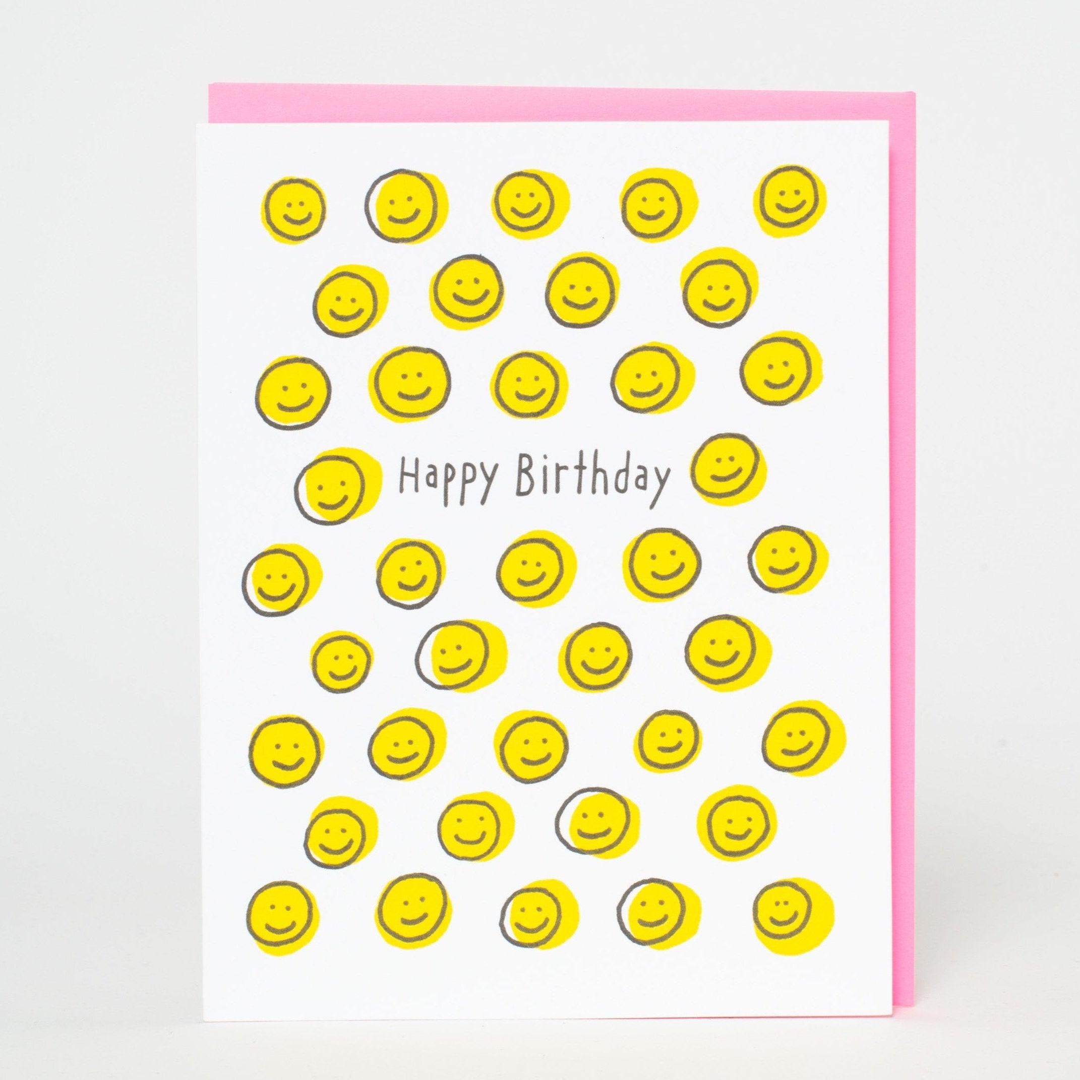 Smileys Birthday Letterpress Greeting Card