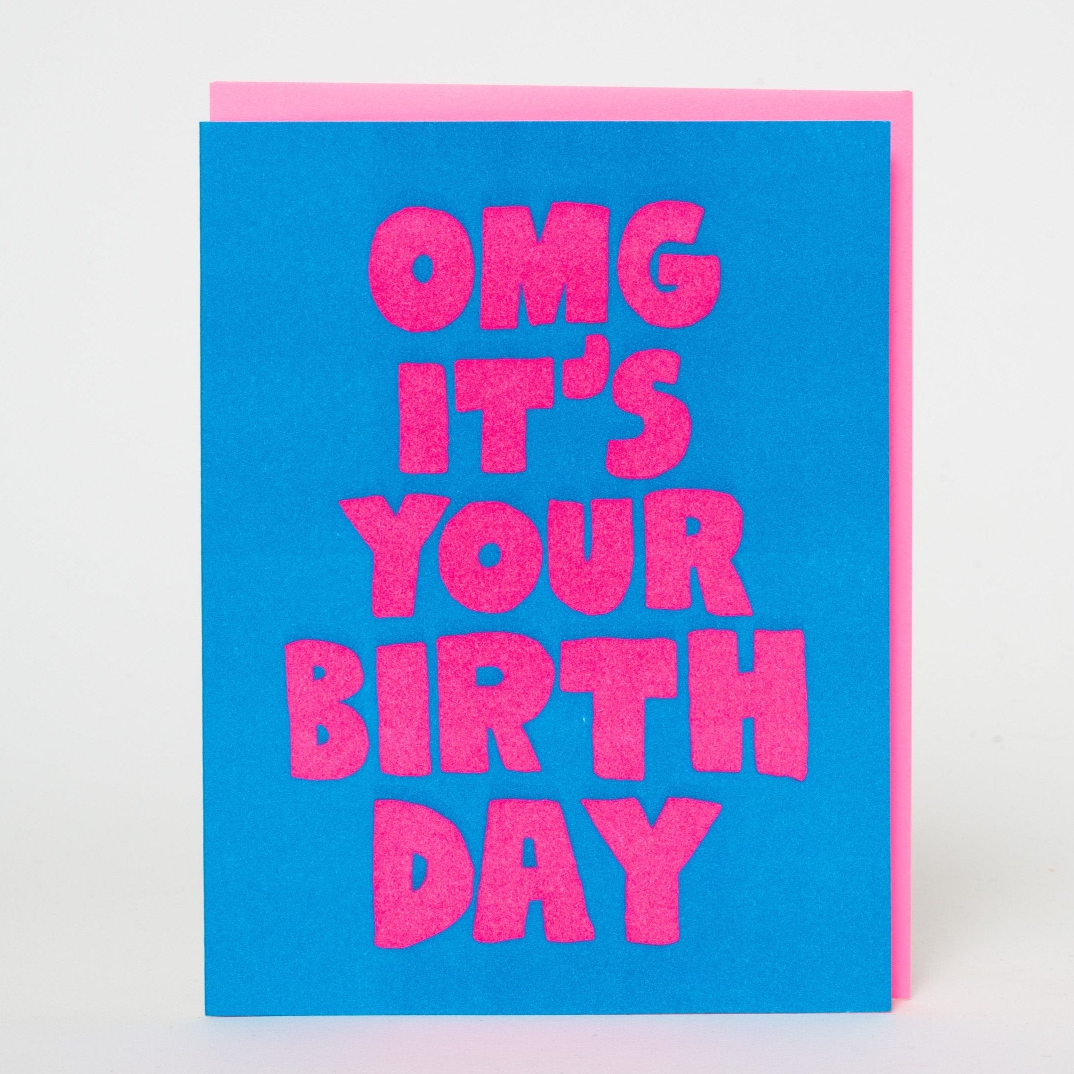 OMG Birthday Letterpress Greeting Card