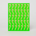 Candy Cane Holiday Letterpress Greeting Card