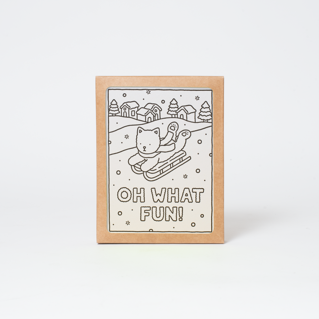 Oh What Fun! Holiday Coloring Card
