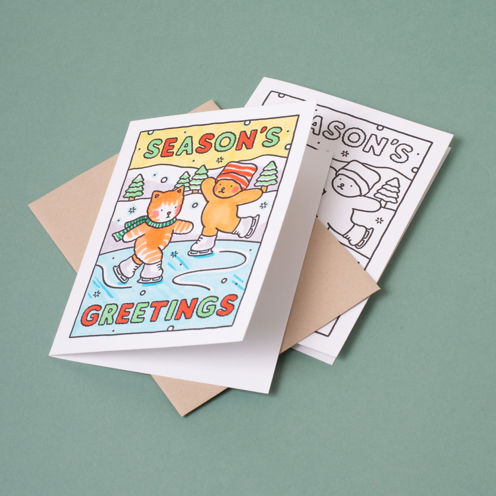 Season's Greetings Coloring Card