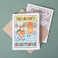 Season's Greetings Coloring Card