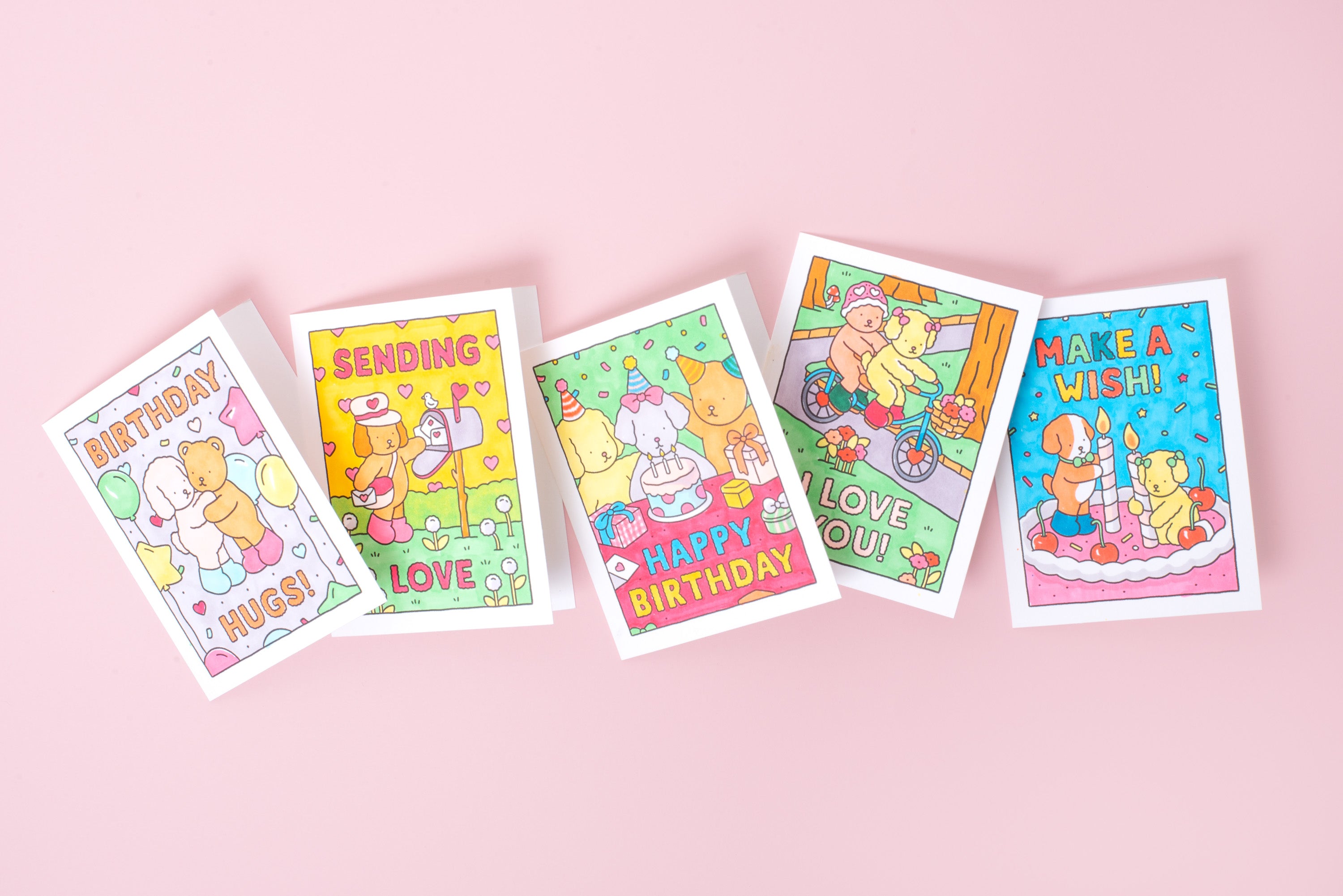 Sending Love Puppy Bobbie Goods Coloring Letterpress Greeting Card