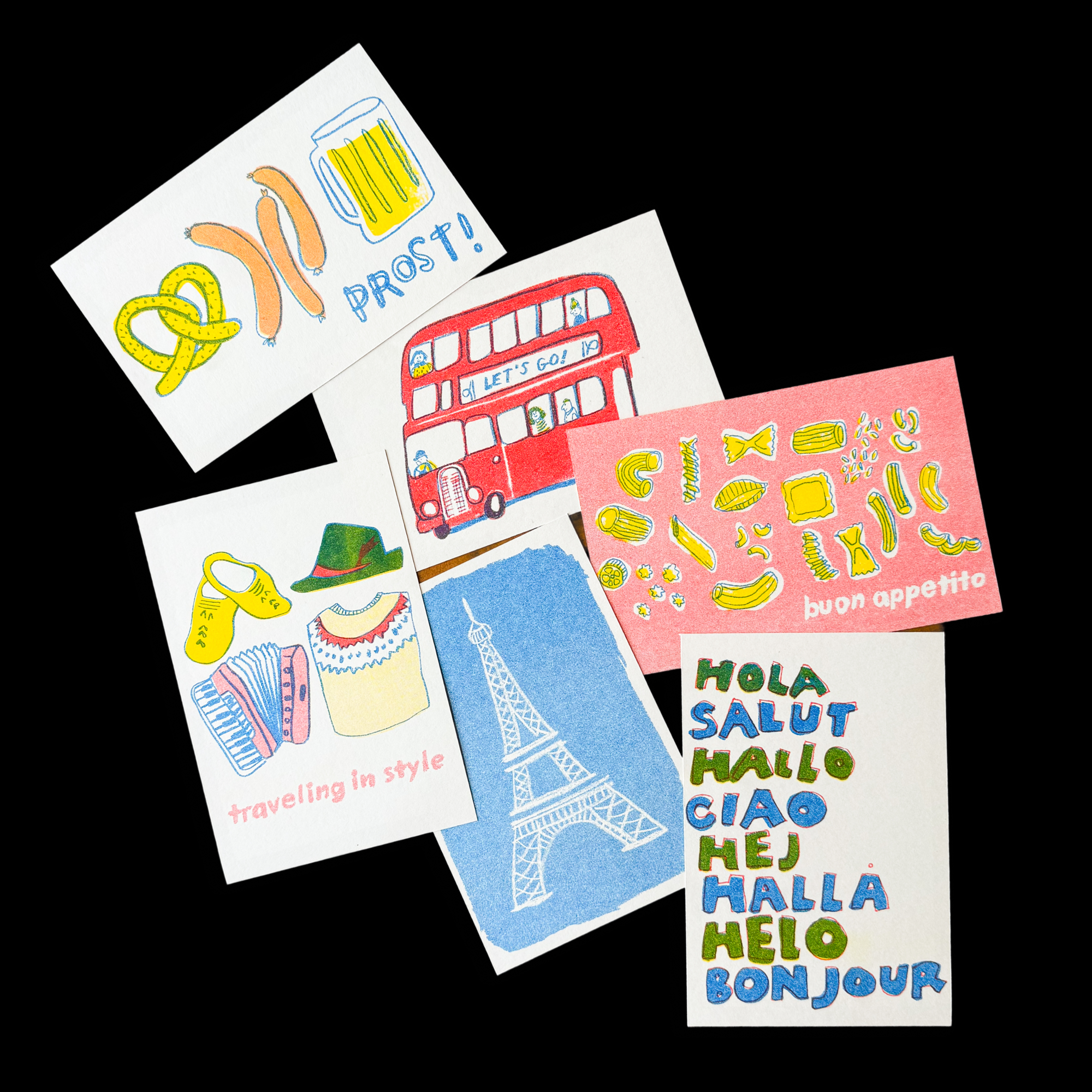 Europe Interactive Travel Map & Postcard Set