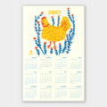 Chicken 2027 Calendar Illustrated Risograph Print
