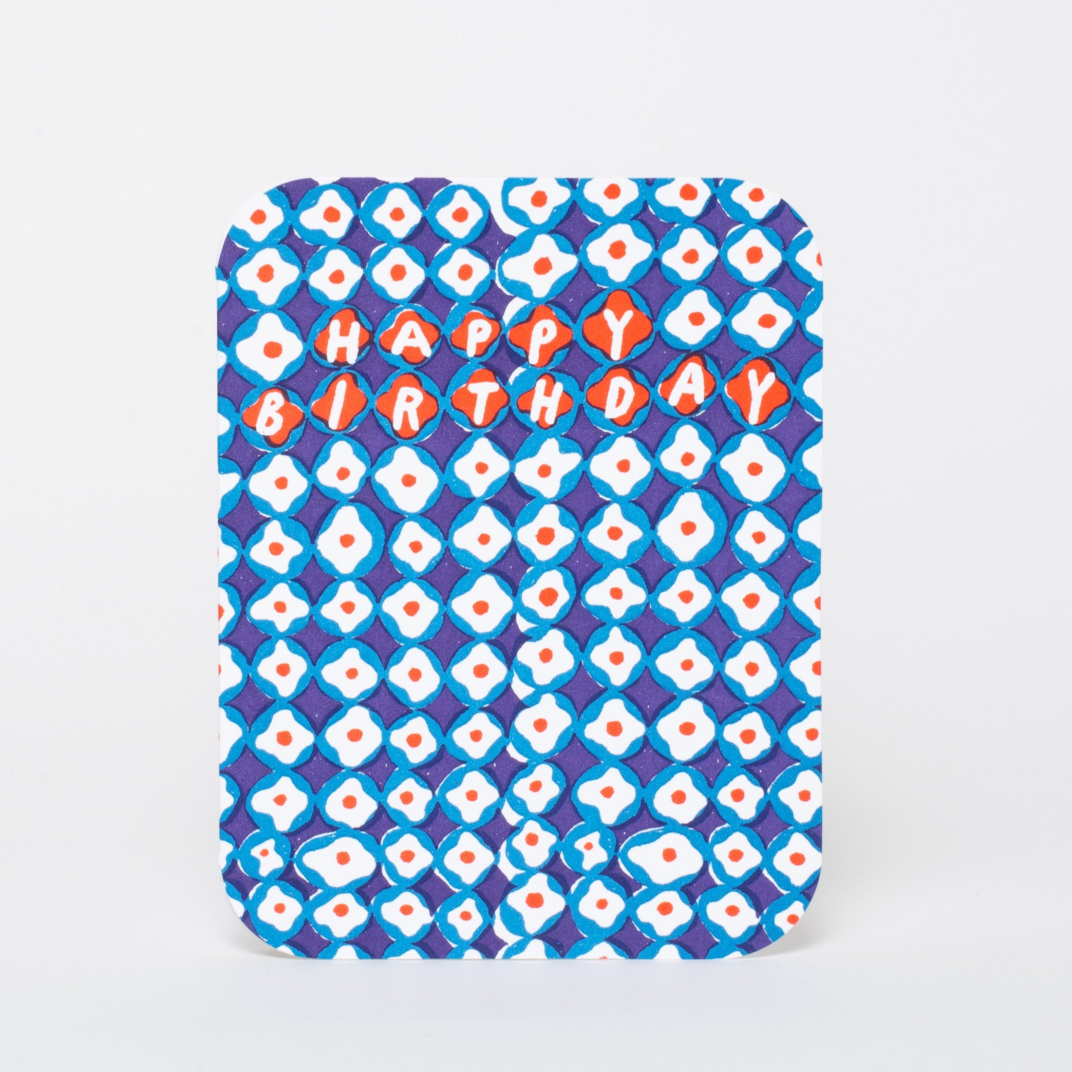 Clover Pattern Birthday Letterpress Greeting Card