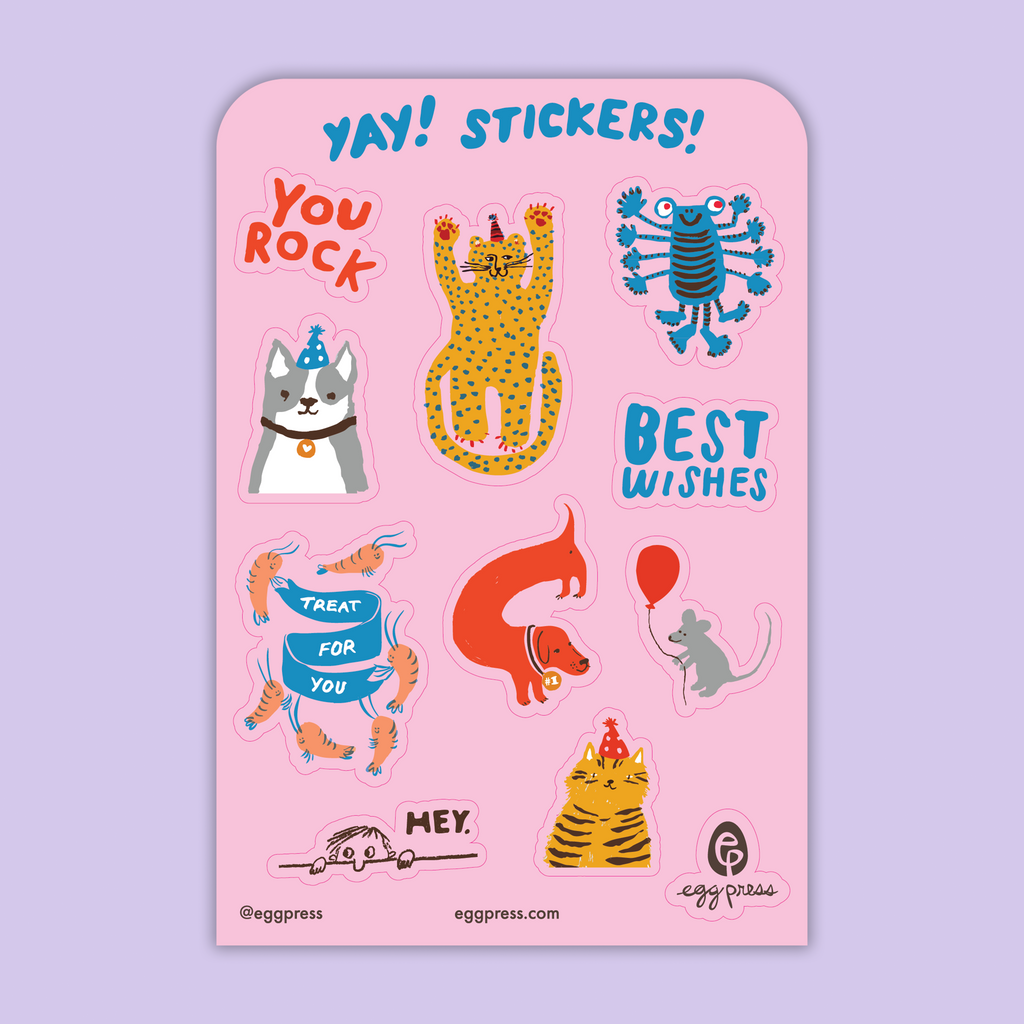 Card & Sticker Sheet Set - Me to Mew Bday