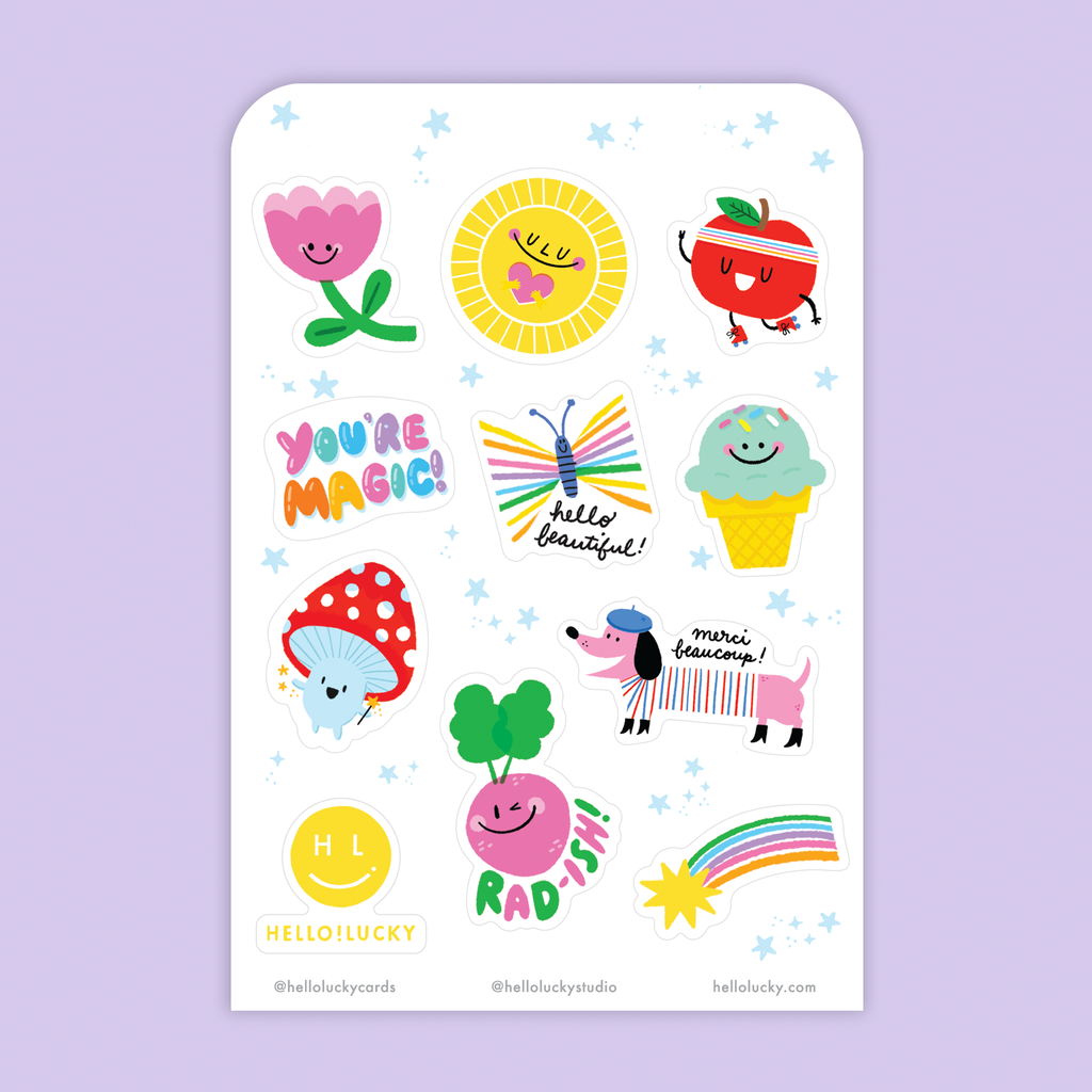 Card & Sticker Sheet Set - Dino Party
