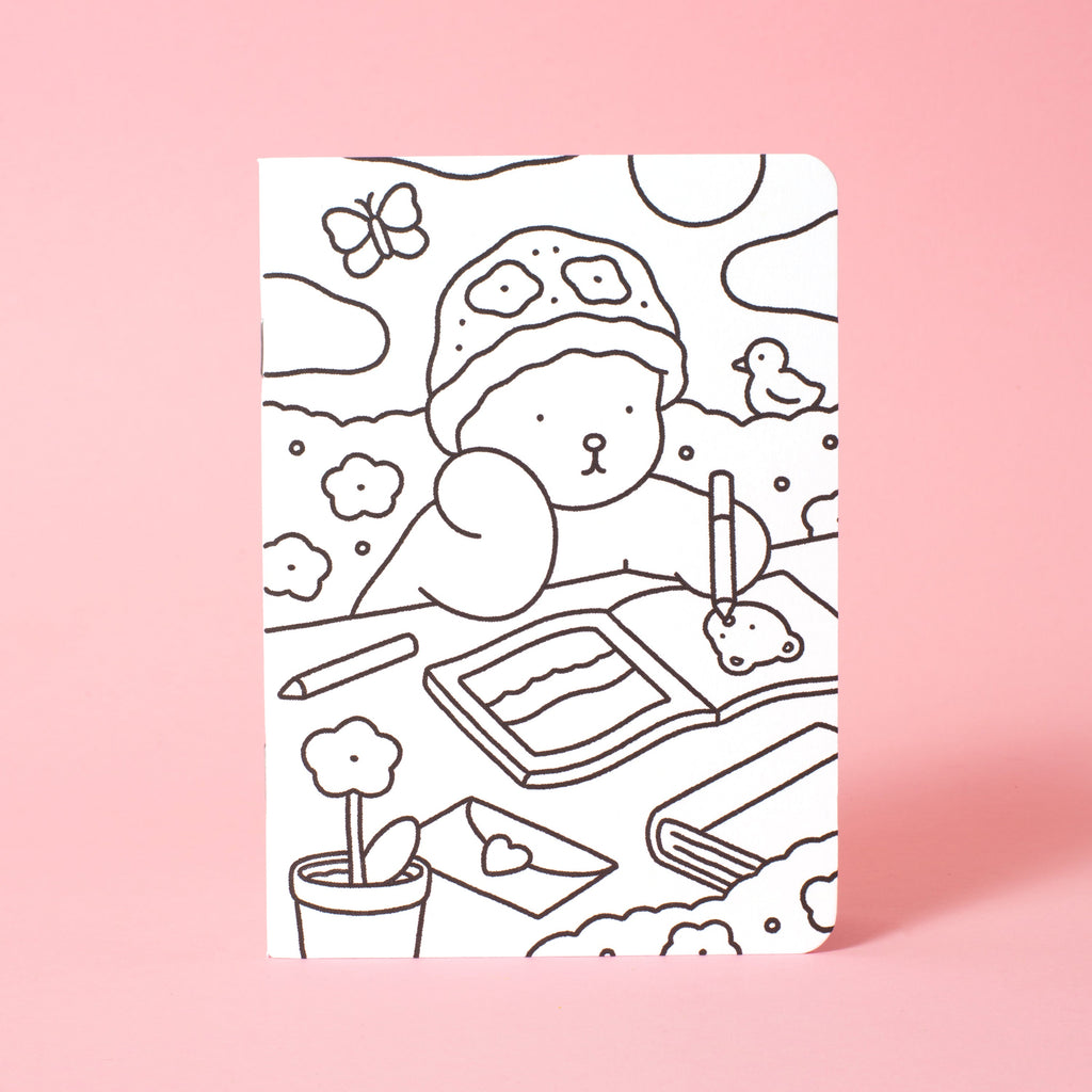 B6 Softcover Blank Notebook - Small Coloring Scene