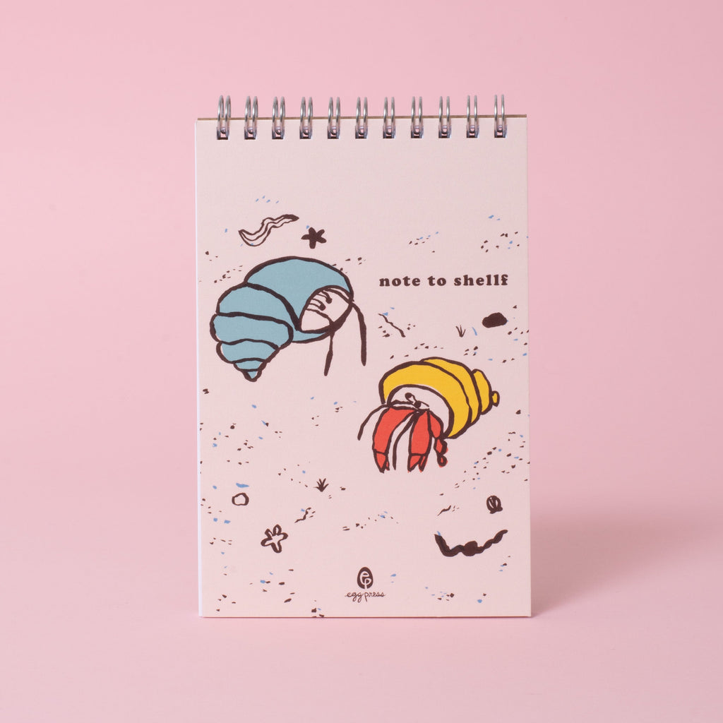 Hermit Crabs Beach 4x6" Spiral Notebook Blank