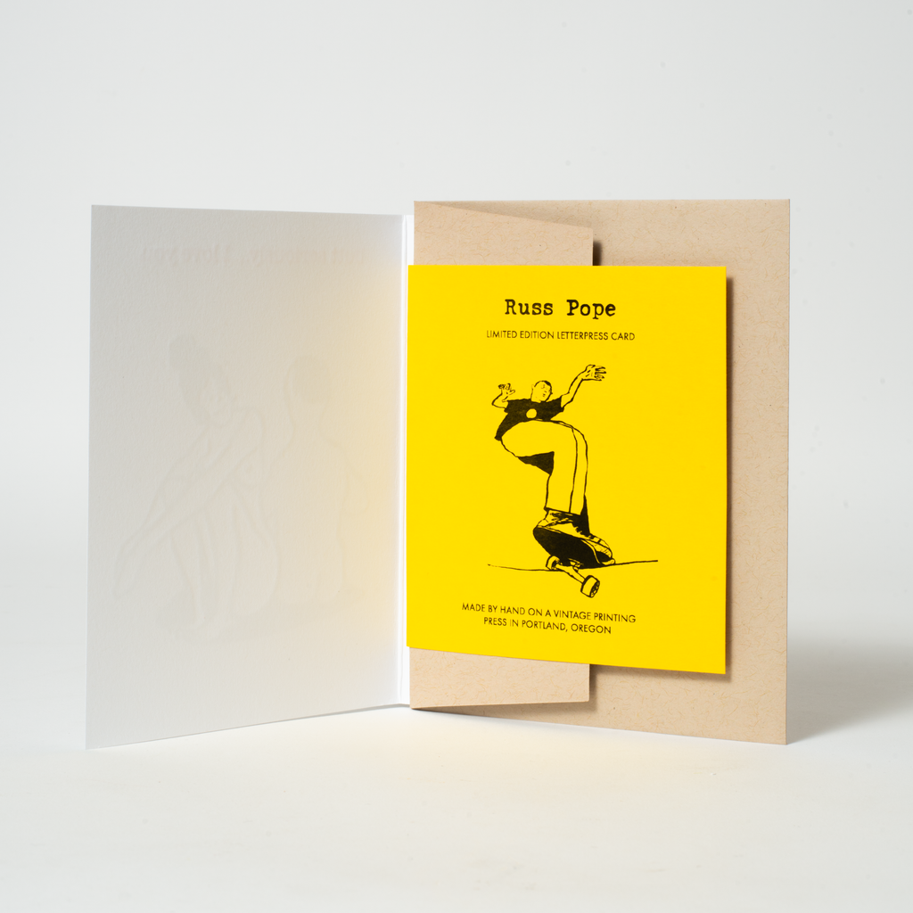 Rad Dad Skater Father's Day Letterpress Greeting Card