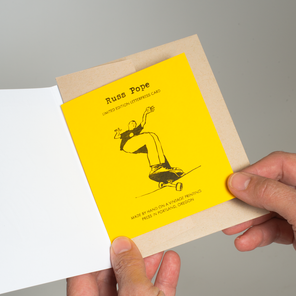 Rad Dad Skater Father's Day Letterpress Greeting Card