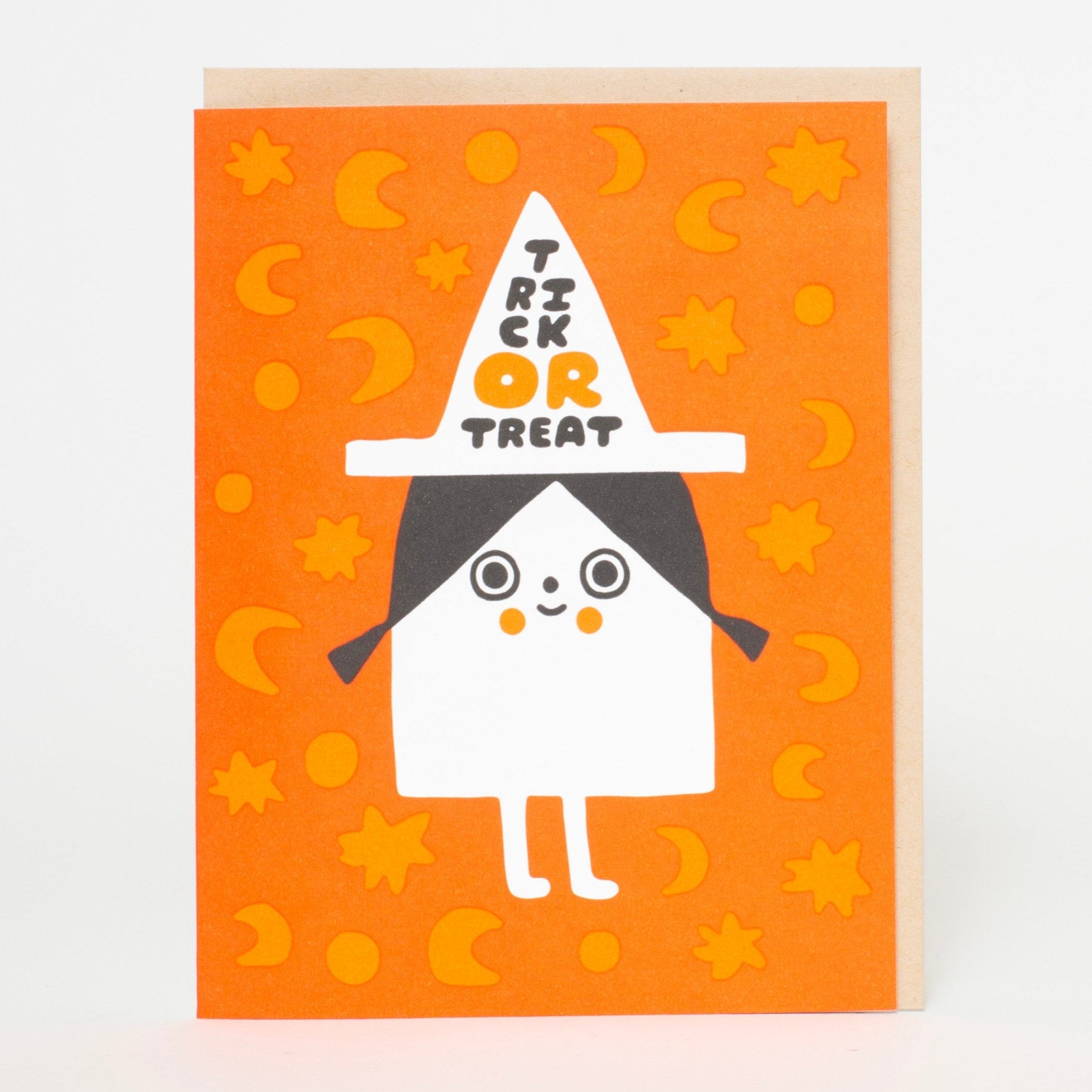 Halloween Witch Letterpress Greeting Card