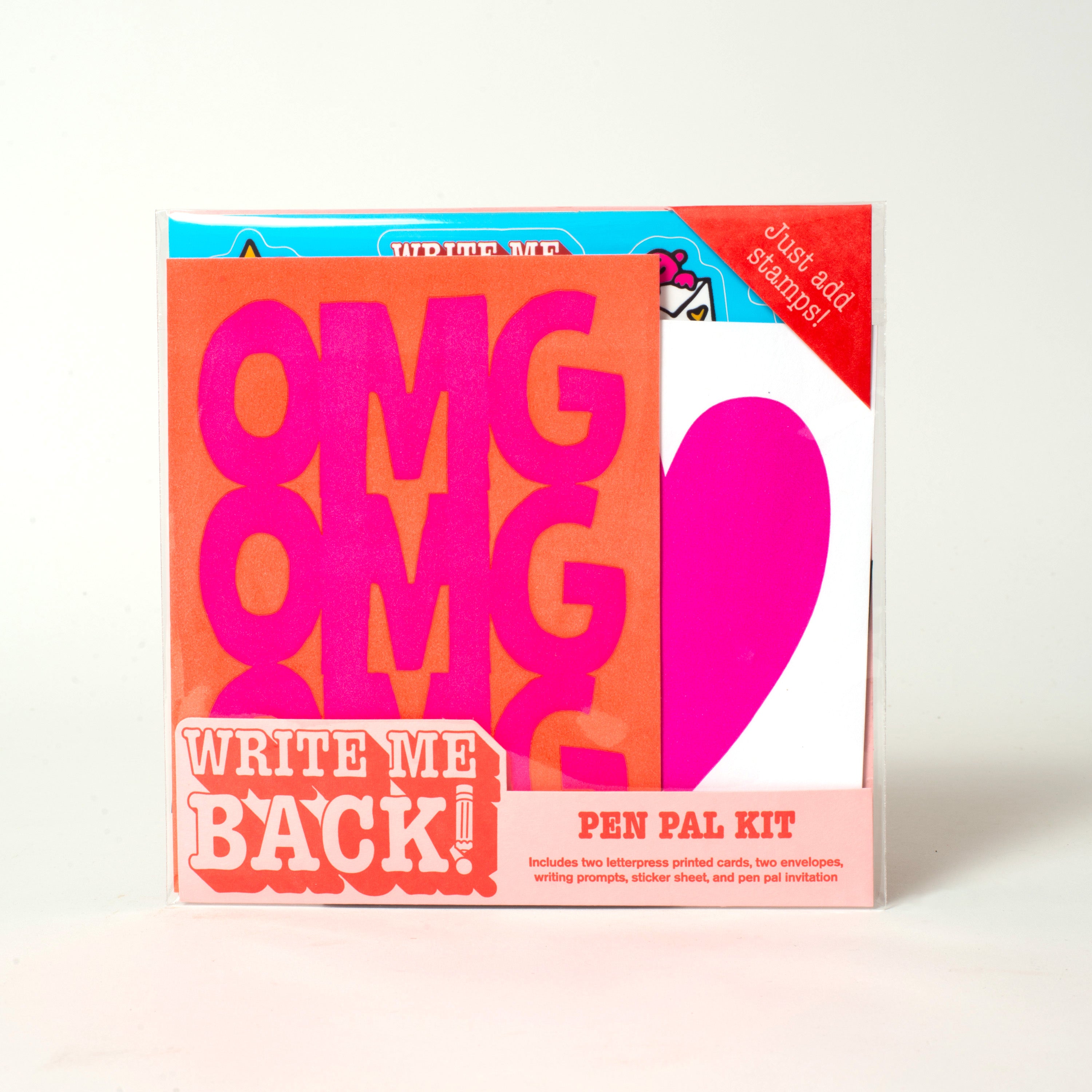Write Me Back! Pen Pal Kit (OMG + Heart)