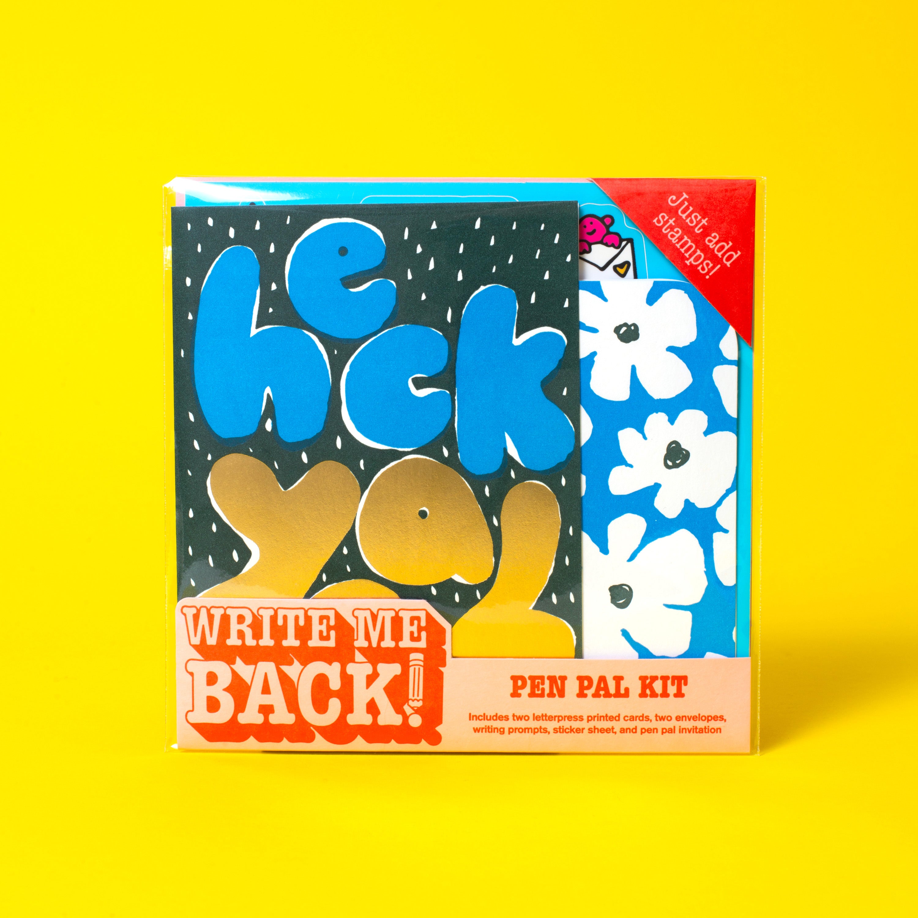 Write Me Back! Pen Pal Kit (Heck Yeah + Flowers)