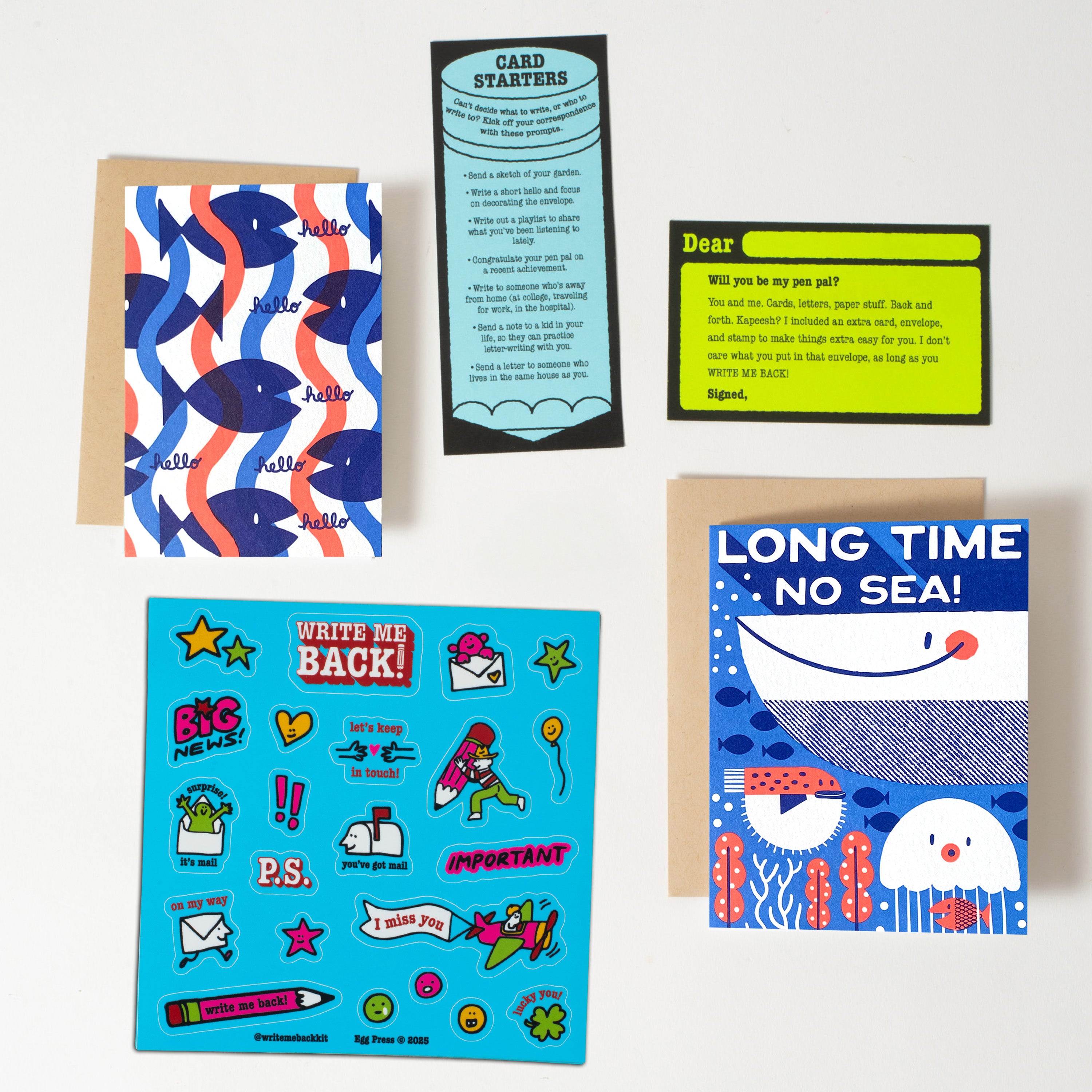Write Me Back! Pen Pal Kit (Long Time No Sea)