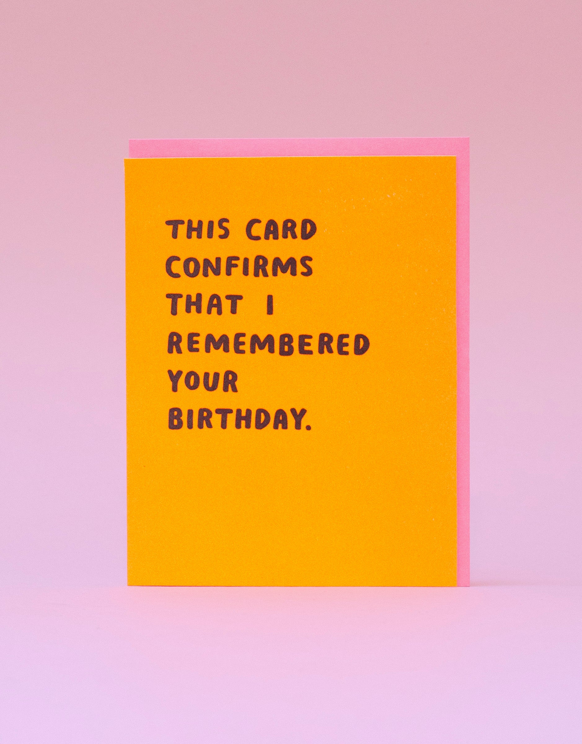 Confirmed Birthday Funny Letterpress Greeting Card