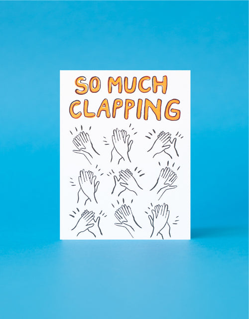Clapping Congrats Letterpress Greeting Card