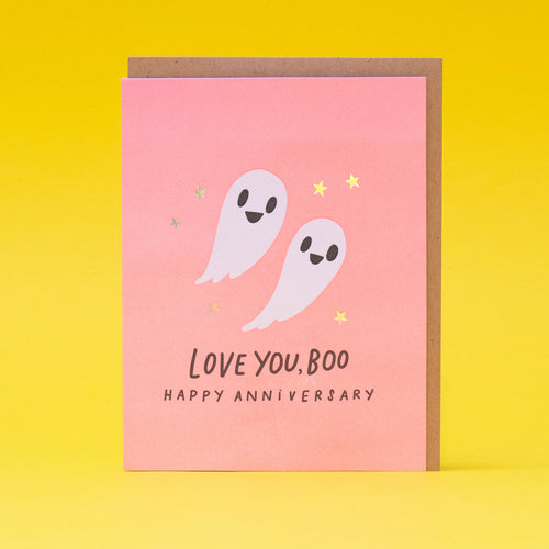 Ghosts Funny Anniversary Letterpress Greeting Card